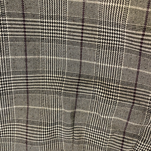 Larry Levine Stretch Glen Plaid Wide Leg Trousers - Picture 6 of 7